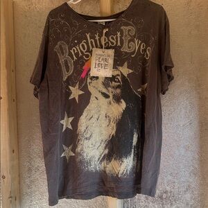 Magnolia Pearl Brown Graphic Tee with Stars